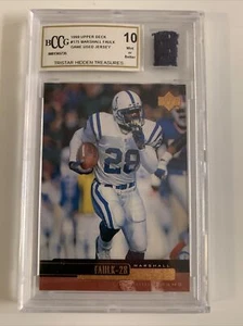 Marshall Faulk #175 1999 Upper Deck Tristar Hidden Treasures BCCG 10 GU Jersey - Picture 1 of 2