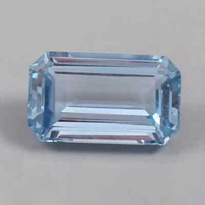 6.94 Ct Aquamarine Radiant Cut Loose Gemstone Jewelry  - Picture 1 of 4