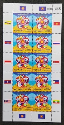 *ENVÍO GRATUITO Vietnam edición conjunta de la comunidad de la ASEAN 2015 Bird Dove (hoja) MNH Foto 1 de 4