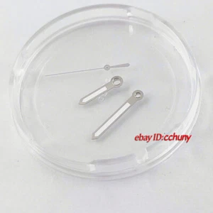 Watch Hands With Silver Fit NH35 ETA 2824 MIYOTA 8215 821A 2813 3804 Movement - Picture 1 of 6