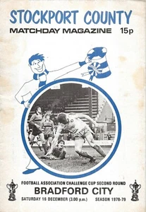 Football Programme STOCKPORT COUNTY v BRADFORD CITY Dec 1978 FAC - Picture 1 of 1