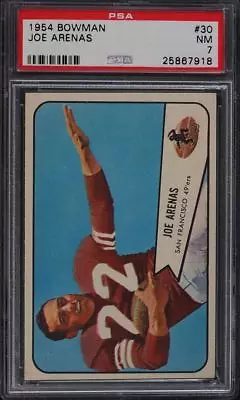 1954 Bowman Football Joe Arenas #30 PSA 7 - Image 1 of 3