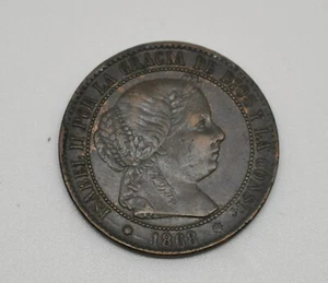 1868 Spain 2 1/2 Centimos KM#634.4 #EB14732 - Picture 1 of 2