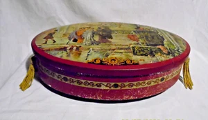 C2/ HERMIER MARSEILLE GROSSE BOX TOLE LITHOGRAPHIE OVAL VERDOPPELT 1900 - Bild 1 von 11