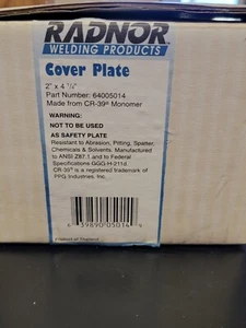 Lote de 50 Lentes RADNOR PLACA CUBIERTA CR-39 4 1/2" X 5 1/4" PARTE # 64005014 - Imagen 1 de 3