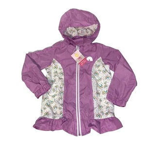 Lily & Dan Rain Coat Kids Boys or Girls Hooded Zip Up Long Sleeve Blue Camo Pink - Picture 1 of 40