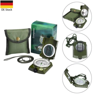 Bundeswehr Armeekompass mit Etui Oliv Army Kompass Metallgehäuse Marschkompass