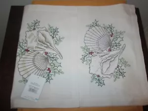 C and F Seashell & Holy Christmas Table Runner New 14" X 51' - Picture 1 of 2