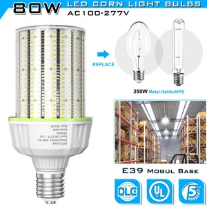 80W LED Corn Light Industrial Warehouse High Bay Bulb 12000lm E39 Base 100-277V - Picture 1 of 15