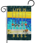Life Is Reel Garden Flag Fishing Sports Decorative Small Gift Yard House Banner