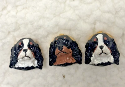 3 Art Deco Doggie Blouse, Jacket, Coat Button Covers Very cute! - Image 1 of 3
