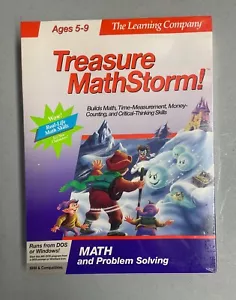 The Learning Company Treasure MathStorm Vintage Big Box PC Game New Sealed - Picture 1 of 4