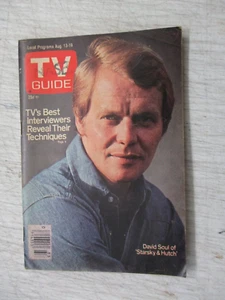 TV GUIDE MAGAZINE AUG 13-19, 1977 DAVID SOUL STARSKY & HUTCH NASHVILLE NO LABEL - Picture 1 of 2