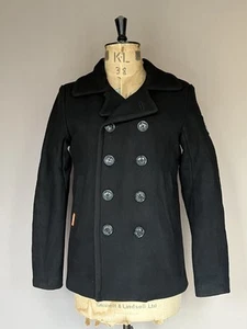 Superdry Peacoat Herren Gr. M Schwarz Wolle Military Mantel Rookie - Bild 1 von 19