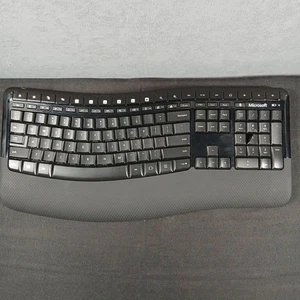 Microsoft Wireless Comfort Keyboard 5050 Full Size Multimedia No Receiver Tested - Picture 1 of 12