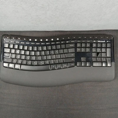 Microsoft Wireless Comfort Keyboard 5050 Full Size Multimedia No Receiver Tested - Image 1 of 4
