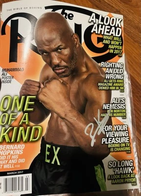 REVISTA DE ANILLOS FIRMADA POR BERNARD HOPKINS. EDICIÓN RETIRO VER FOTOS Foto 1 de 4