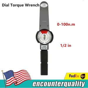 Dial Indicator Torque Wrench Indicating Torquemeter Torque Testing 0-100n.m USA - Picture 1 of 13
