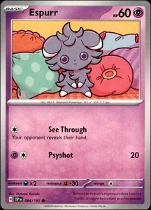 Pokemon - 2X Espurr #084/191 - SV08: Surging Sparks Common - Picture 1 of 2
