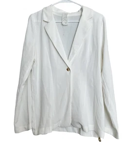 Neu ohne Etikett SADIE & SAGE weißer leichter Blazer mit einem Knopf - Bild 1 von 5
