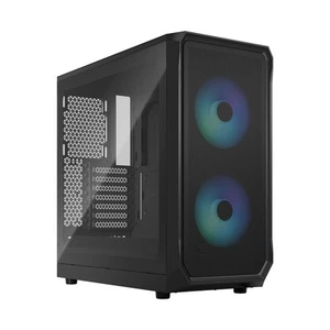 Fractal Design Focus 2 PC Black ATX micro ATX Mini-ITX Steel Tempered glass Mult - Afbeelding 1 van 1