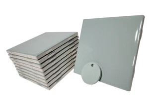 Hellgrüne Keramikfliese 4,25 in Subway Square Vintage Mid Century Modern Retro - Bild 1 von 24