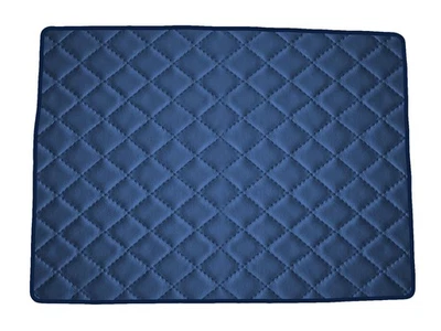 Matelassé Cuir éco BLEU FONCÉ Tapis coffre pour Peugeot Partner Tepee 5per 2008- - Photo 1/4