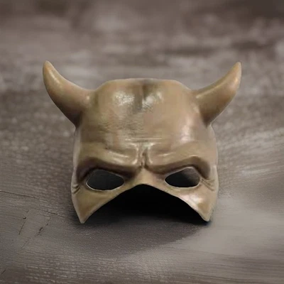 Latex Demon Eye Mask Lifelike Devil Horns Halloween GUC - Image 1 of 4