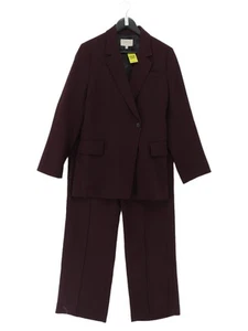 Jigsaw Women's Two Piece Suit UK 10 Purple Polyester with Viscose Trouser Suit - Picture 1 of 6