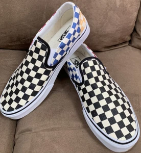 VANS CLASSIC SLIP ON GLITTER CHECK US MENS 8.5/WOMENS 10 WORN 1X - Picture 1 of 6