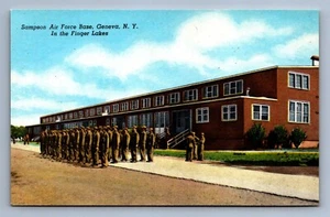 Postkarte Vintage New York Sampson Luftwaffenstützpunkt Genf in Finger Lakes - Bild 1 von 2