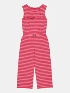 Tommy Hilfiger Big Girls Long Ruffle Romper Pink Large (12-14) - Picture 1 of 1