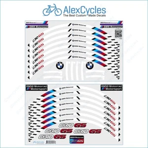 BMW Stickers Motorrad Motorsport G310GS Laminated Wheel Rim Decals Stripes Kit - Imagen 1 de 2
