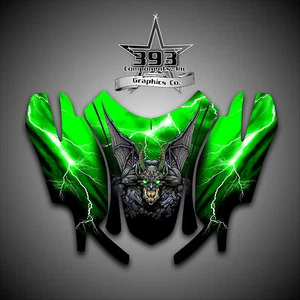 Arctic Cat Firecat Sabercat F5 F6 F7 03 - 06 Graphics Wrap Guardian Hood Green - Picture 1 of 1