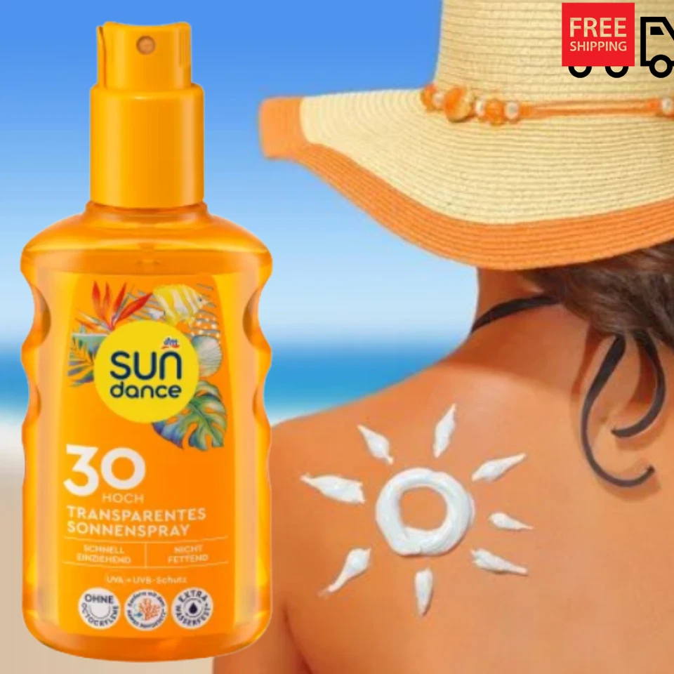 SUNDANCE Sonnenspray LSF 30 HOCH Transparentes Sonnenschutz, 200 ml, für Gesicht, Körper