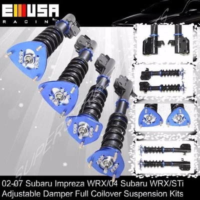 30 Way Damper Coilover Suspension fit 06-07 Subaru Impreza WRX TR SedanBLUE - Изображение 1 из 4