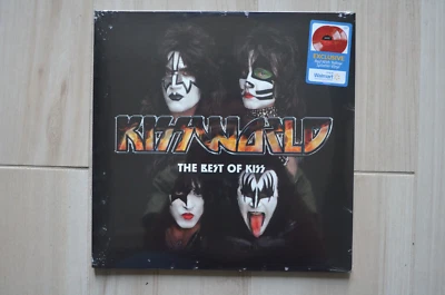 Kiss Ltd. Red & Yellow Splattered Vinyl 2LP "Best Of Kiss" Walmart, SEALED - Image 1 of 2