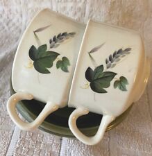 Vintage Royal Worcester, Palissy, Pair Cup & Saucer Duos Sandon Rose FREE Post