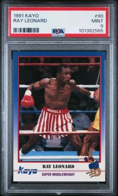 1991 Kayo #90 Sugar Ray Leonard Boxing Card PSA 9 Mint - Image 1 of 3