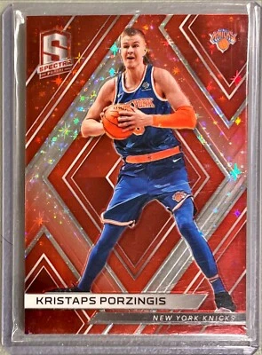 KRISTAPS PORZINGIS 2017/2018 PANINI SPECTRA RED PRIZM #9 /75  - Image 1 of 2