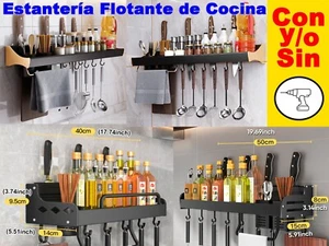 🏺 Estantería Flotante de Cocina con Montaje Con y/o Sin Perforación 🥄 - Picture 1 of 14
