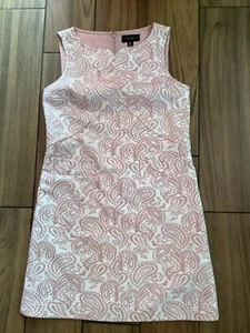 Victoria Beckham For Target Paisley Print Sleeveless Dress Size XS Pink White - Picture 1 of 15