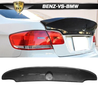 Fits 07-13 BMW E92 3 Series M3 CSL Style Carbon Fiber Rear Trunk Spoiler Lip - Image 1 of 4