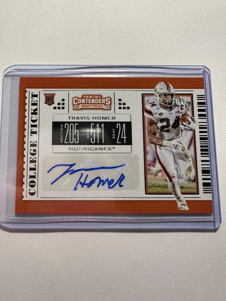 K38,207 - 2019 Panini Contenders Draft Picks #276 Travis Homer Auto RC - Image 1 of 1