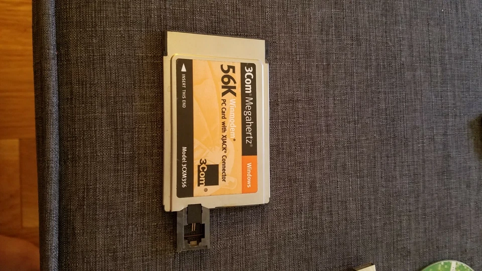 3Com 56K  PC card PCMCIA Winmodem model 3XCM356 - Image 1 of 4