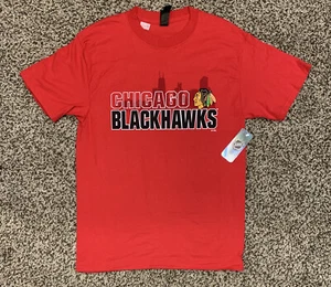 NEW w/tags Chicago Blackhawks Skyline Mens M Red Shirt NHL Tommy Hawk Hockey - Picture 1 of 5