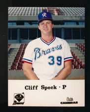 1987 Richmond Braves Team issue Photo card Cliff Speck 4x5 Bob's Camera's *