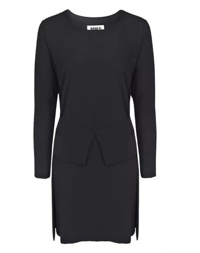 MAISON MARGIELA Abito nero MM6 Maison Martin Margiela Made in Italy Stile Smoking taglia UK6