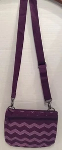 Thirty One Purple Chevron Crossbody Bag Celebrate Encorage Purple Thirty One Bag - Picture 1 of 11