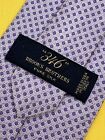 Authentic 346 BROOKS BROTHERS Plaid Design On Light Purple Pure Silk Necktie Tie